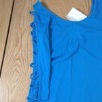B17 New Sexy Women’s Trac Dress with Cut Out Sleeves V Back Blue Size Small Photo 2