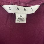 CAbi Twisted Cowl Neck Long Sleeve Cotton Top in Merlot Large Photo 2