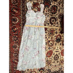 Women’s Reverly Light Blue Floral Chiffon Bridesmaid Maxi Dress Size 16 Photo 3