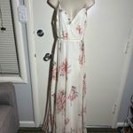 Lulu's White and Pink Floral Maxi Dress Size M Photo 7