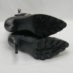 Karl Lagerfeld Boot Women 6.5 Black Leather Crystal Whimsigoth Western Glam Moto Photo 10