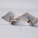 Vintage Stud Earrings Shell / Mother of Pearl Extra Large Statement Photo 5