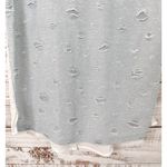 Hem & Thread Women's Distressed Color Block Short Sleeve Shirt Blue White Small Photo 2