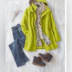 Coldwater Creek  All-Season Hooded Coat Yellow Citrine PM Photo 2