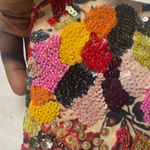 NWT Anthropologie Sparkled Beaded Flora Clutch Purse in Rose/Tyrie w Chain Strap Pink Photo 6