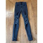 J Brand  high rise Maria black heart distressed knee jeans 25 Photo 13