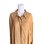 ASOS - NWT Oversized Boho Floaty Button-Down Shirt in Golden Mustard Sz 14 Photo 2