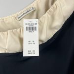 Abercrombie & Fitch New  One-Shoulder Scarf Midi Dress black cream size Pet Small Photo 3