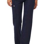 FIGS Navy Kade Cargo Pocket Scrub Pants Stretch Drawstring Women's Petite Large Photo 0