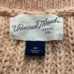 Universal Threads Universal Thread Ruffle Sleeve Pullover Sweater Knit Detail Peach 4X Photo 2