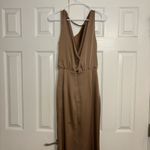 Fame and Partners  Brown Cowl Neck Libra Dress Photo 2