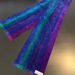 Gorgeous Barb Geurink hot off the loom Multicolor Striped Scarf Purple Photo 1