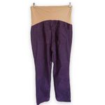 Loft Ann Taylor  Womens Pants Size 14 Purple Corduroy Maternity‎ Pants Wide Leg Photo 2