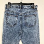 Happy x Nature High Rise Straight Leg Acid Wash Cotton Button Fly Jeans Size 26 Blue Photo 5