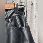 ZARA Women’s Black Faux Leather Ruffled Skirt In Size S Photo 9