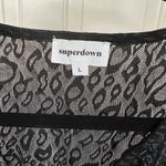 superdown  Black Lace Long Sleeve Bodysuit Sexy Photo 3