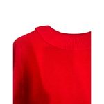 Pierre Cardin Red Long Sleeve Ribbed Neckline Short Knit Sweater Women Sz M Photo 5