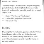 BODEN Delia Dress Black US 10 Long Professional Career Business Casual Office Size undefined Photo 2