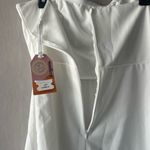 Sunfere White Florence Asymmetrical Chiffon Maxi Dress with Scarf Size Large Photo 8