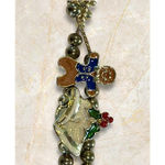 Avon Christmas Bracelet Holiday New Year's Eve 7.5" Goldtone Charms Vintage Gold Photo 3