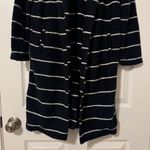 Marine layer  Birdseye Stripe Long-Line Cardigan Coat Size XS Sweater Comfy Black Photo 5