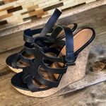 Charlotte Russe  ankle strappy wedges. Black. Size 7 Photo 7