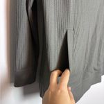 Talbots  Gray Cozy Waffle Knit Cowl Neck Long Sleeve Top Photo 2