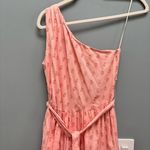 Karina Grimaldi  Pauline Dot Midi Dress in Blush Pink One Shoulder XS Photo 4