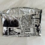 Newspaper Crop Top Black Photo 1