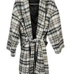 Apparis Sadia Jacket Plaid Collared Neck Size XXL Blue Photo 0