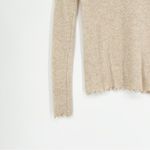 FATE Wool Blend Mock Neck Sweater S Cream Tan Photo 4