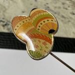 Gold Tone Easter Egg Lapel Stick Pin Signed SWIB 1980 Photo 1