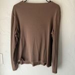 St Johns Bay Brown Long Sleeve Embroidered Boho Peasant Top Women's Large Photo 8