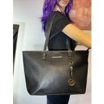Michael Kors Jet Set Travel Black Saffiano Leather Carryall Tote Photo 4