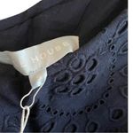 Hill House  Mila Navy Linen One Shoulder Mini‎ Dress Small Photo 6