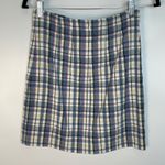 Veronica Beard  Women's Roman Blue Plaid Print Knee Length Mini Skirt Size 0 Photo 8