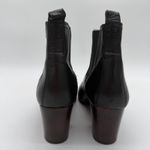 Frye  Stella Black Leather Chelsea Casual Boots Block Heel Slip On 8 Photo 5