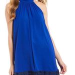 Badgley Mischka BELLE  | Cobalt Blue Eli Halter Dress Sz 2 Photo 0
