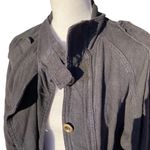 Free People Jayde Safari Jacket Black Long Sleeve Linen Women's Size Small Photo 7