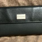 BVLGARI  canvas / leather long trifold wallet black Photo 0