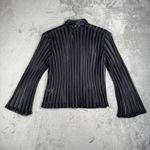 Sandra Darren  Jacket Black Sheer Bell Sleeve Whimsygoth Y2K Black‎ 10 Petite Photo 3