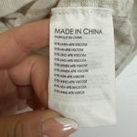 Club Monaco Sweater Womens Medium White Tan Striped Knit Crew Neck Linen Blend Photo 4