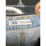 ZARA  high waist ripped light wash denim shorts Size 6 Photo 3