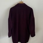 ZARA Corduroy Utility Shacket Jacket Dark Purple Ribbed Longline XS Photo 1