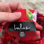 Lulus LULU’S Hearts Abloom Red Floral Print Ruffled Long Sleeve Bodysuit Photo 5