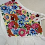 J. Crew Cotton poplin tunic dress with farmer's market embroidery Medium NWT White Photo 4