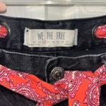 Free People We the Scarf Belt Distressed Jean Shorts Photo 3