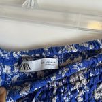 ZARA Blue and White Floral A-Line SkirtA0458 Photo 3