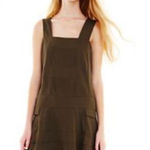 Nanette Lepore  Olive Green Dress Sleeveless‎ Mini Utility Pockets Size XS Photo 0
