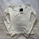 ZARA  - LACE TRIM POINTELLE T-SHIRT Photo 3